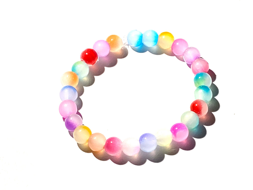 Glass bead bracelet multicoloured